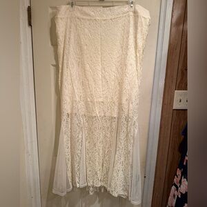 Torrid Cream Lace Maxi Skirt